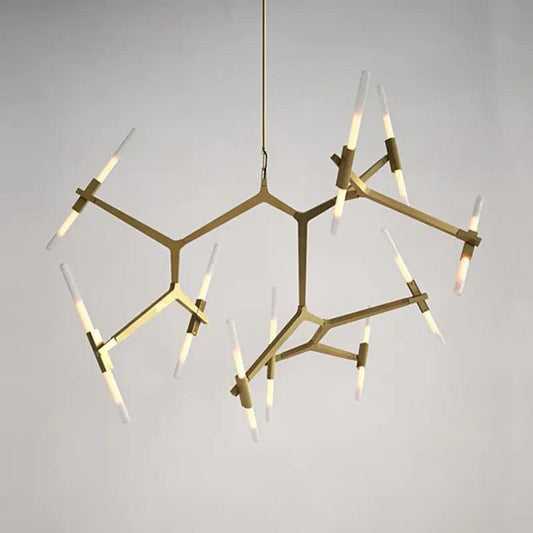 Modern Natural Branches Chandelier | Glass & Metal - JUGLANA