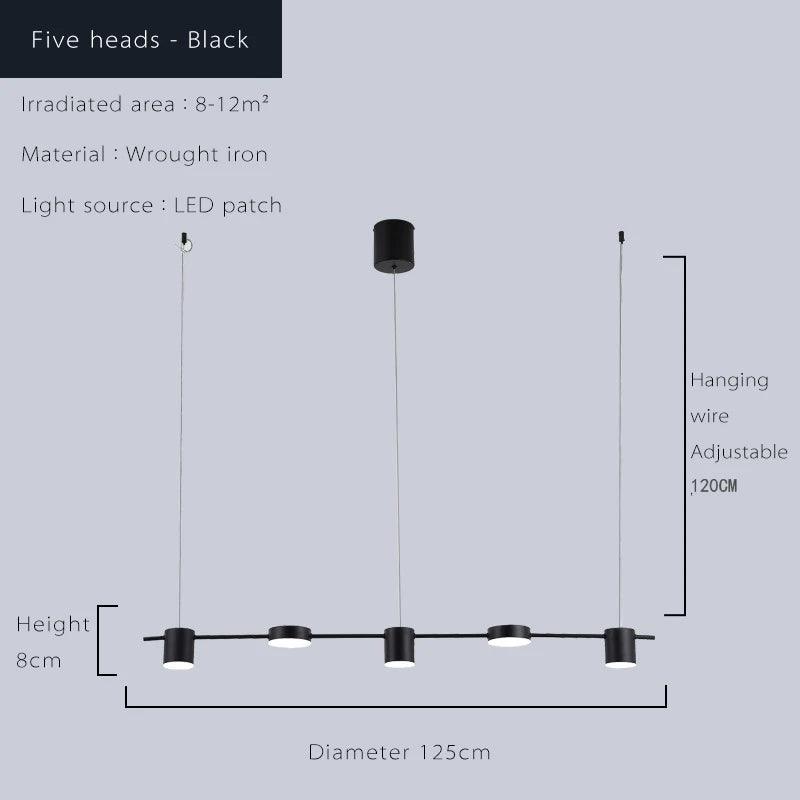 Modern Spotlight Chandelier | Full Metal - JUGLANA