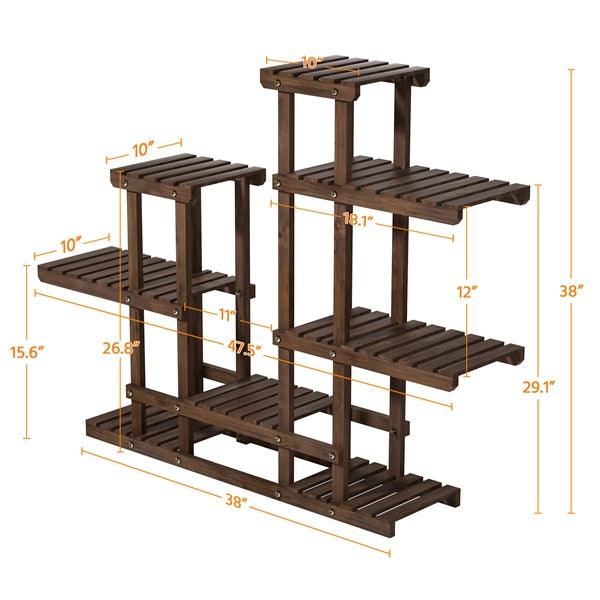 Multi-tiered Plants Rack | Fir Wood | Indoor, Outdoor Display - JUGLANA