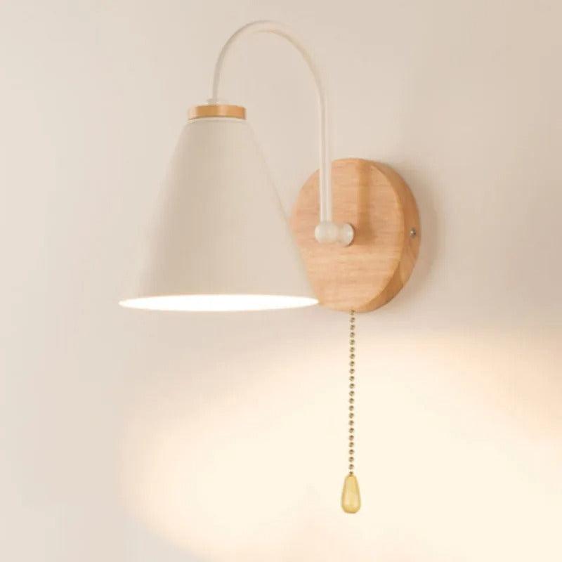 Nordic Bell Wall Lamp | Wood & Metal - JUGLANA
