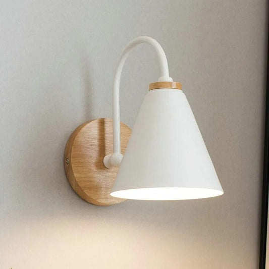Nordic Bell Wall Lamp | Wood & Metal - JUGLANA