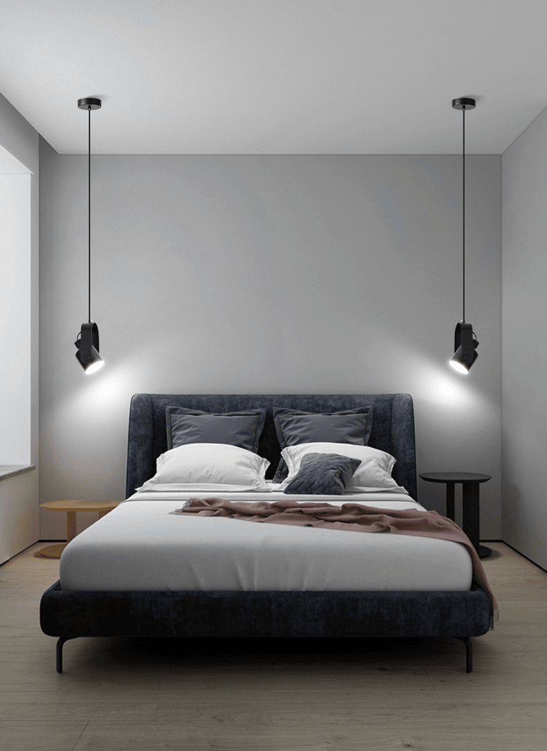 Minimalistic Hanging Spotlight | Wood & Metal - JUGLANA