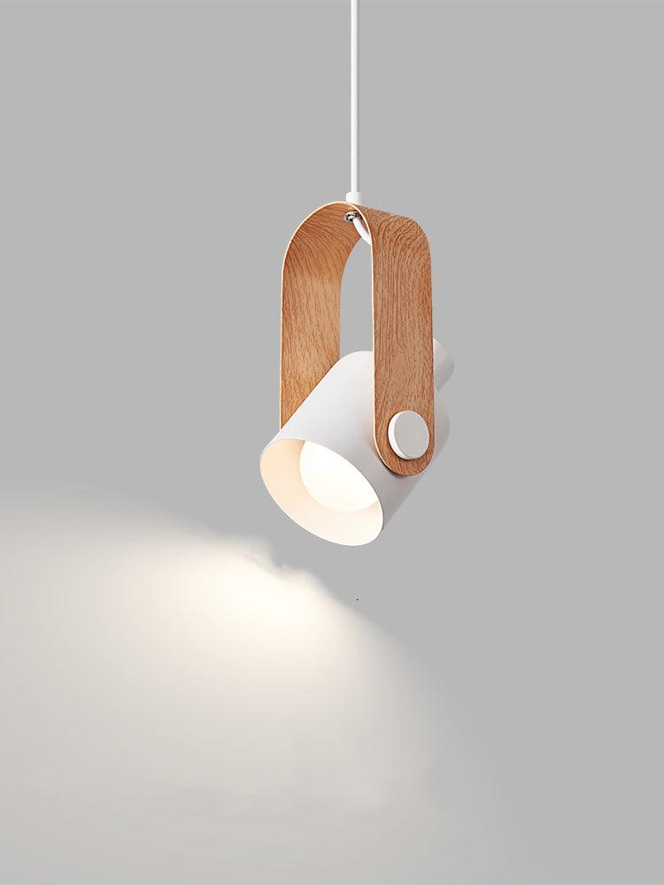 Minimalistic Hanging Spotlight | Wood & Metal - JUGLANA