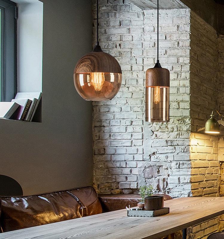 Wood Grain Pendant Light | Nordic Minimalistic Ceiling Lamp - JUGLANA