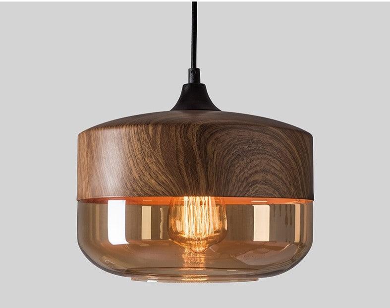 Wood Grain Pendant Light | Nordic Minimalistic Ceiling Lamp - JUGLANA