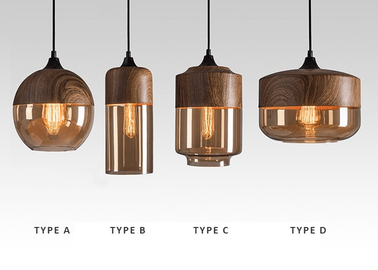 Wood Grain Pendant Light | Nordic Minimalistic Ceiling Lamp - JUGLANA