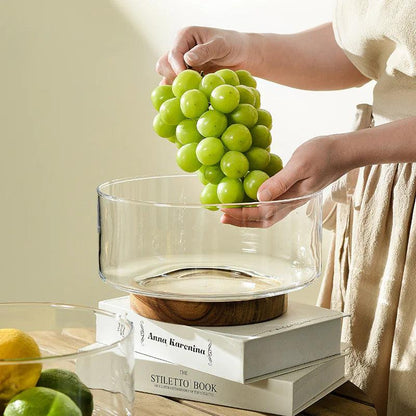Obstschale, Holzsockel, Modernes Design