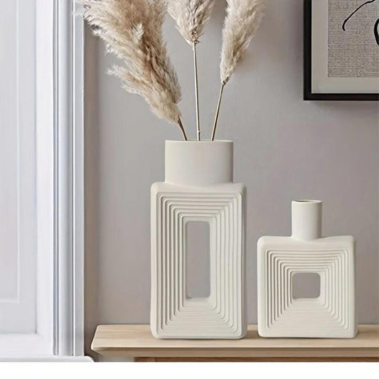 Nordic Square Vase | Full Ceramic - JUGLANA