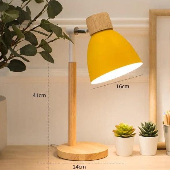 Nordic Table Lamp | Wood, Iron - JUGLANA