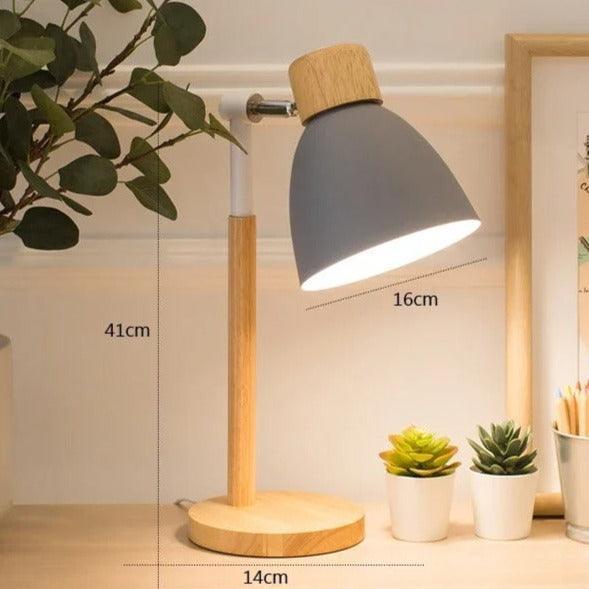 Nordic Table Lamp | Wood, Iron - JUGLANA