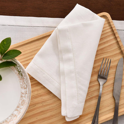 Organic Linen Napkins | 100% Organic Fabric | 12pcs - JUGLANA