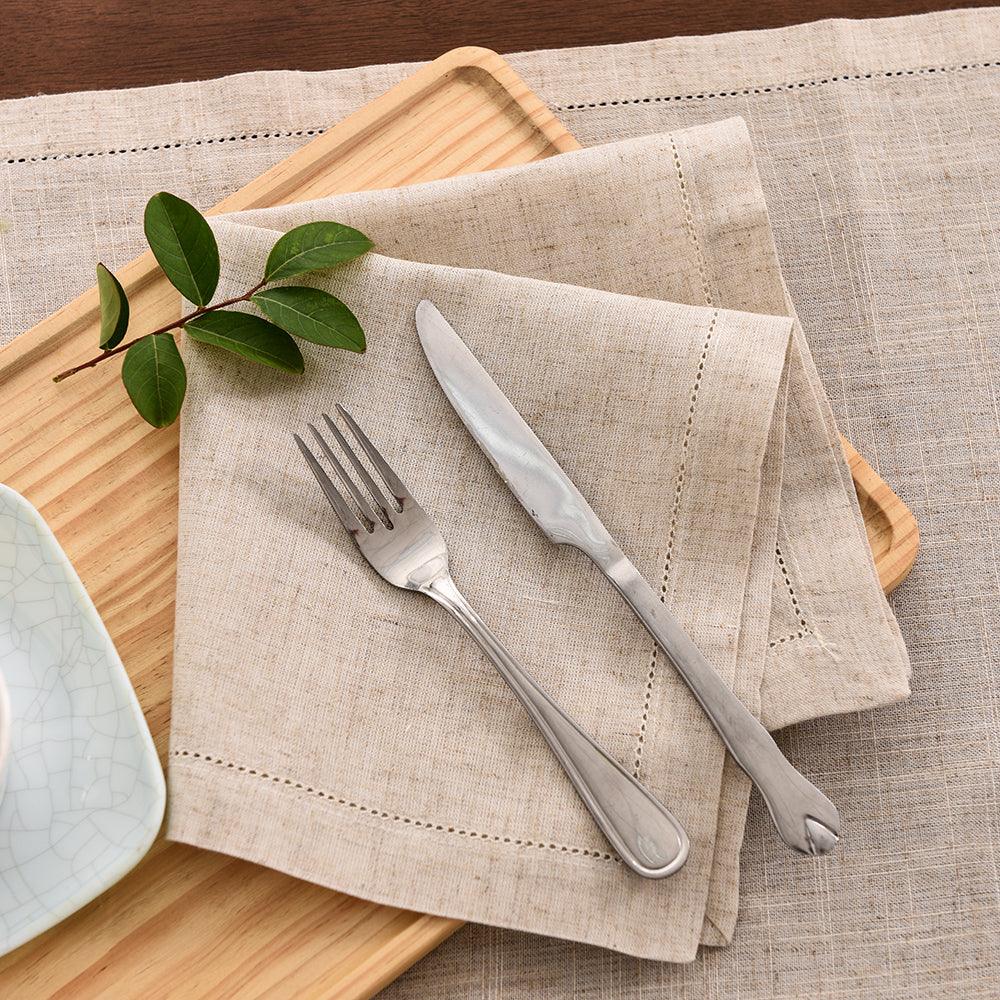 Organic Linen Napkins | 100% Organic Fabric | 12pcs - JUGLANA