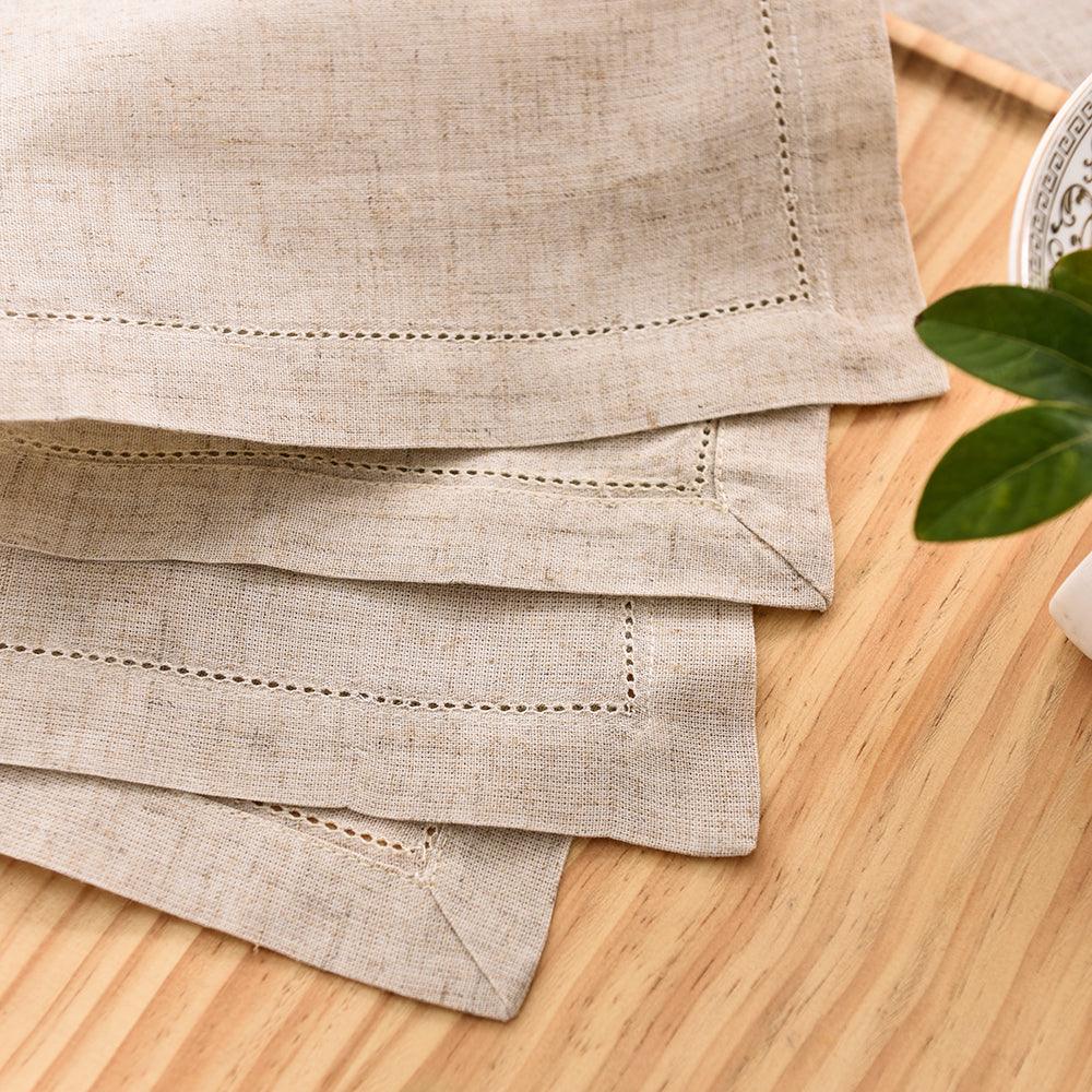 Organic Linen Napkins | 100% Organic Fabric | 12pcs - JUGLANA