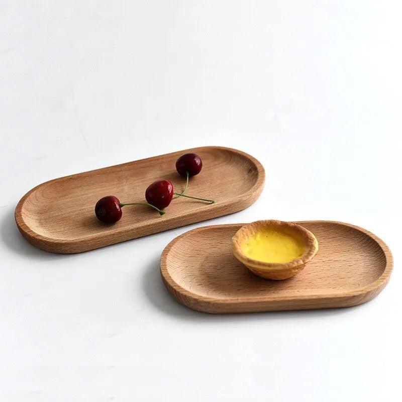 Oval Solid Wood Plate | Kitchen Utensils | Japanese Design - JUGLANA