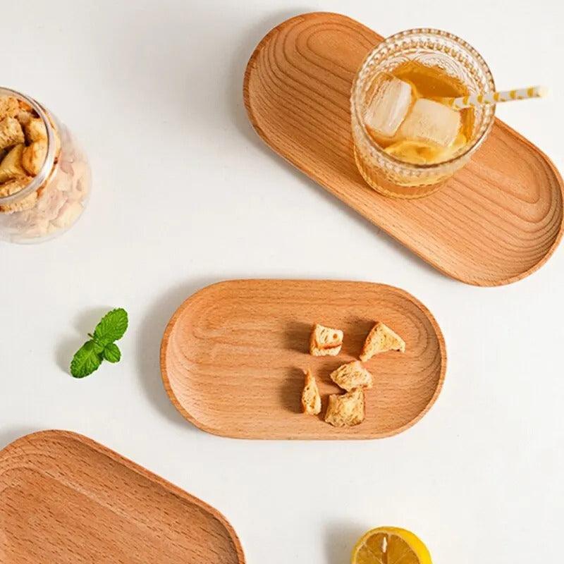 Oval Solid Wood Plate | Kitchen Utensils | Japanese Design - JUGLANA