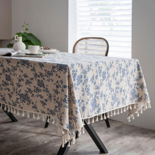Pastoral Linen Tablecloth | Picnic, Indoor, Outdoor Dining - JUGLANA