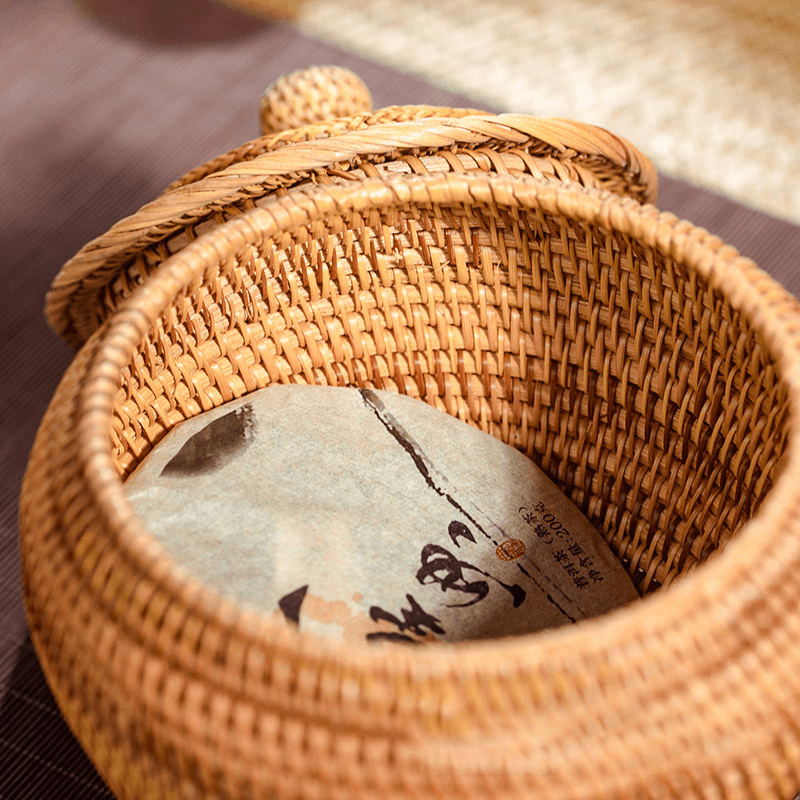 Rattan Storage Pot | Handwoven Natural Organizer - JUGLANA