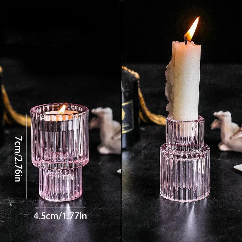 Retro Candle Holder | Glass - JUGLANA