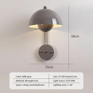 Retro Flowerpot Wall Lamp | Nordic Semicircle Design - JUGLANA