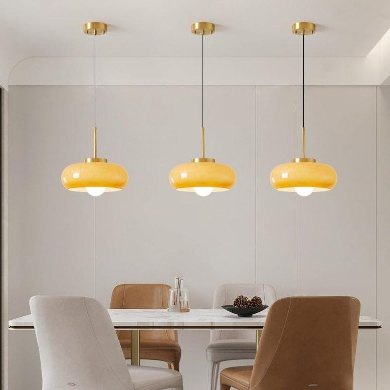 Retro Pendant Light  | Bright, Full Glass Lamp - JUGLANA