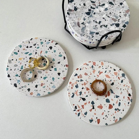 Round Terrazzo Coasters | Kitchen Utensils - JUGLANA