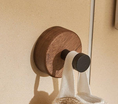 Self-adhesive Wood Hooks | Solid Wood, Walnut - JUGLANA