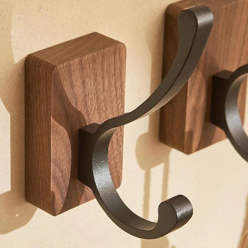 Self-adhesive Wood Hooks | Solid Wood, Walnut - JUGLANA