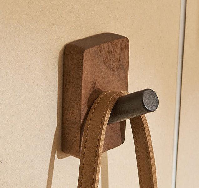 Self-adhesive Wood Hooks | Solid Wood, Walnut - JUGLANA