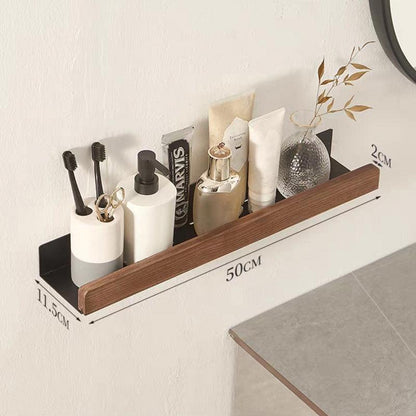 Solid Wood & Metal Storage Rack | Wall Mounted Shelf - JUGLANA