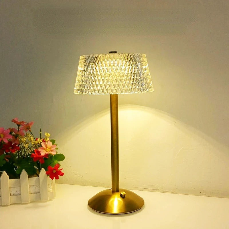 Fine Crystal Table Lamp | Metal & Glass