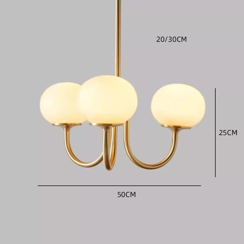 Classic Nordic Chandelier | Metal & Glass