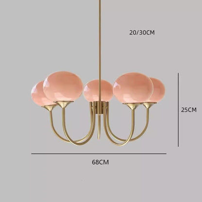 Classic Nordic Chandelier | Metal & Glass