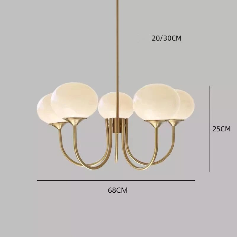 Classic Nordic Chandelier | Metal & Glass