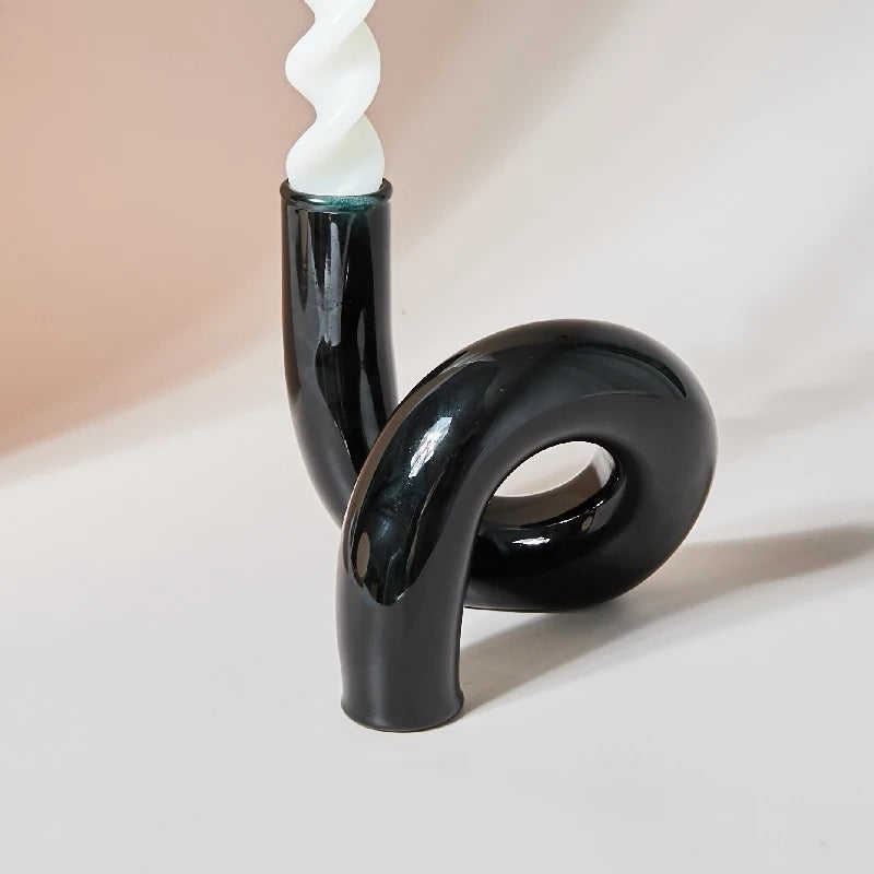 Curved Tube Vase | Abstract Design