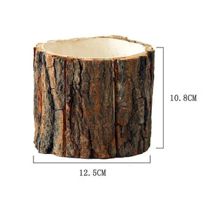 Wood Log Plant Pot | Full Wood - JUGLANA