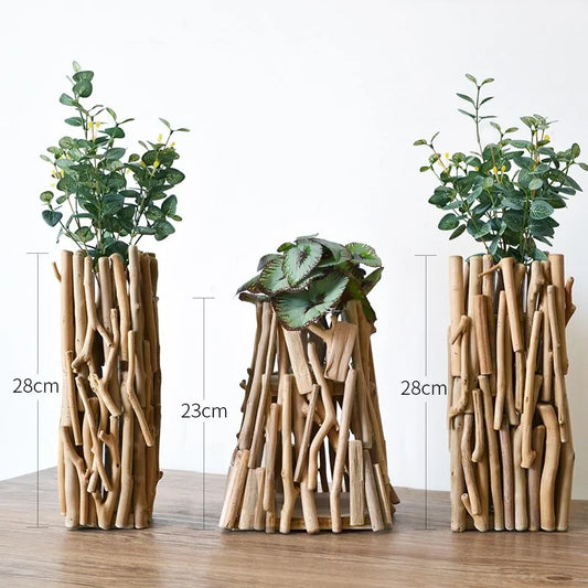 Vase à branches naturelles | Bois plein